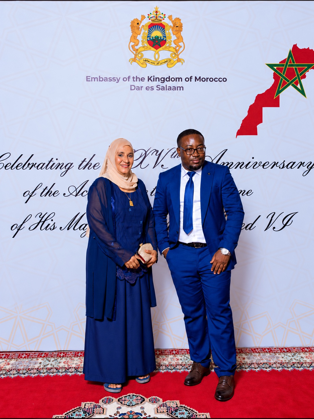 Tanweer��s Director and Assistant Director at a Moroccan Embassy anniversary event in Dar es Salaam